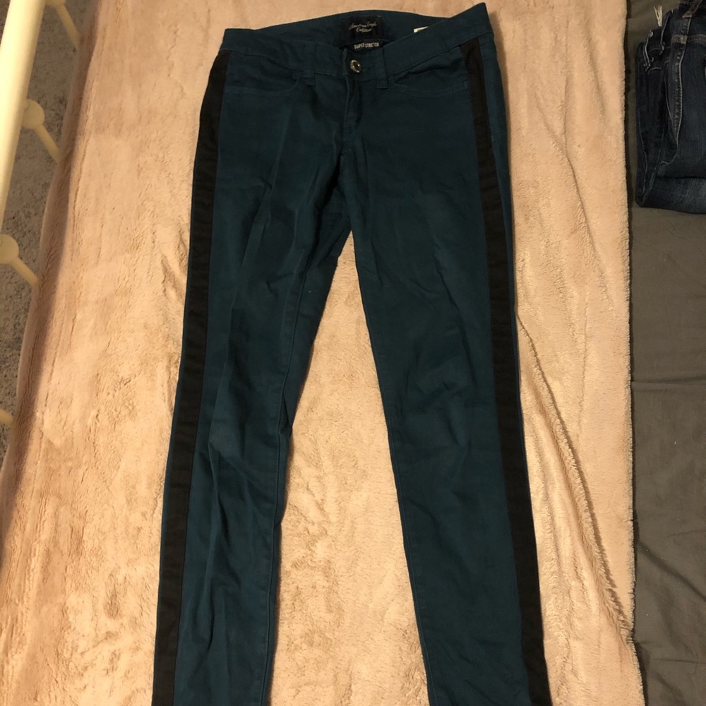 Tuxedo style stretchy pants